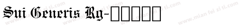 Sui Generis Rg字体转换